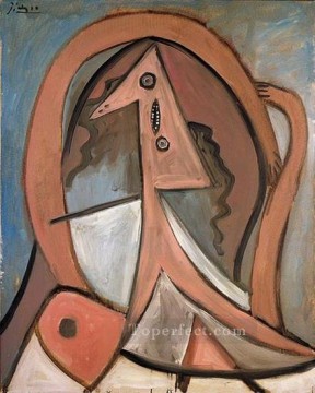 パブロ・ピカソ Painting - 座る女性1 1923年 パブロ・ピカソ